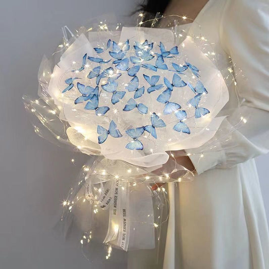 DIY Butterfly Wish you the best Flower Led Bouquet MK18440 Wonderland Case