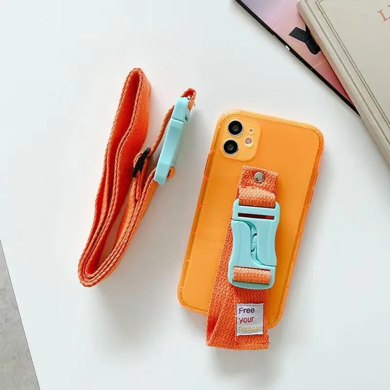Adjustable Wrist Strap Holder iPhone Case BP243 - iphone 