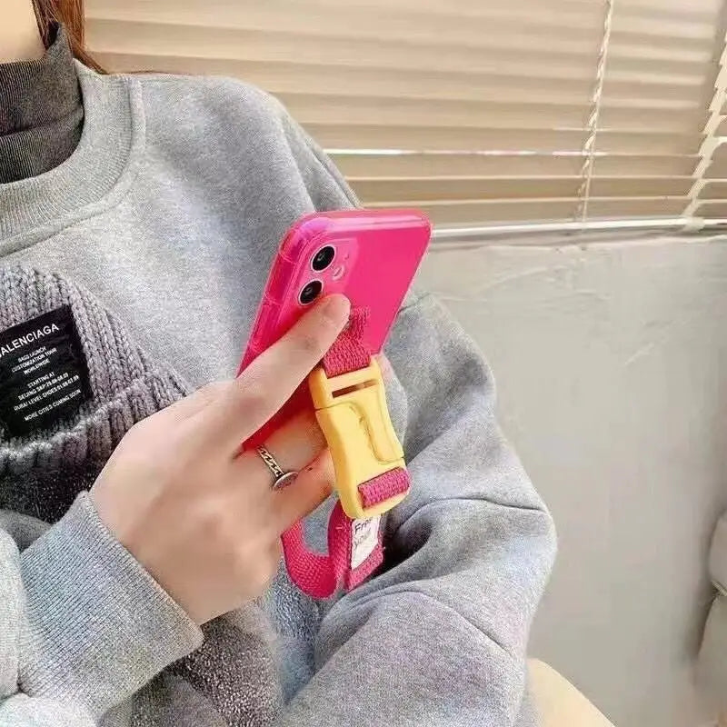 Adjustable Wrist Strap Holder iPhone Case BP243 - iphone 