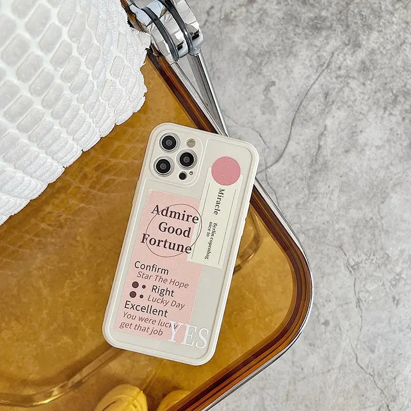 Admire Good Fortune Letters iPhone Case BP149 - iphone case