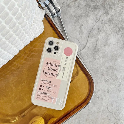 Admire Good Fortune Letters iPhone Case BP149 - iphone case