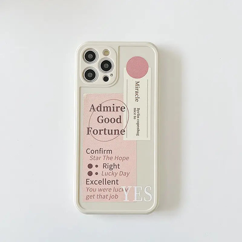 Admire Good Fortune Letters iPhone Case BP149 - iphone case