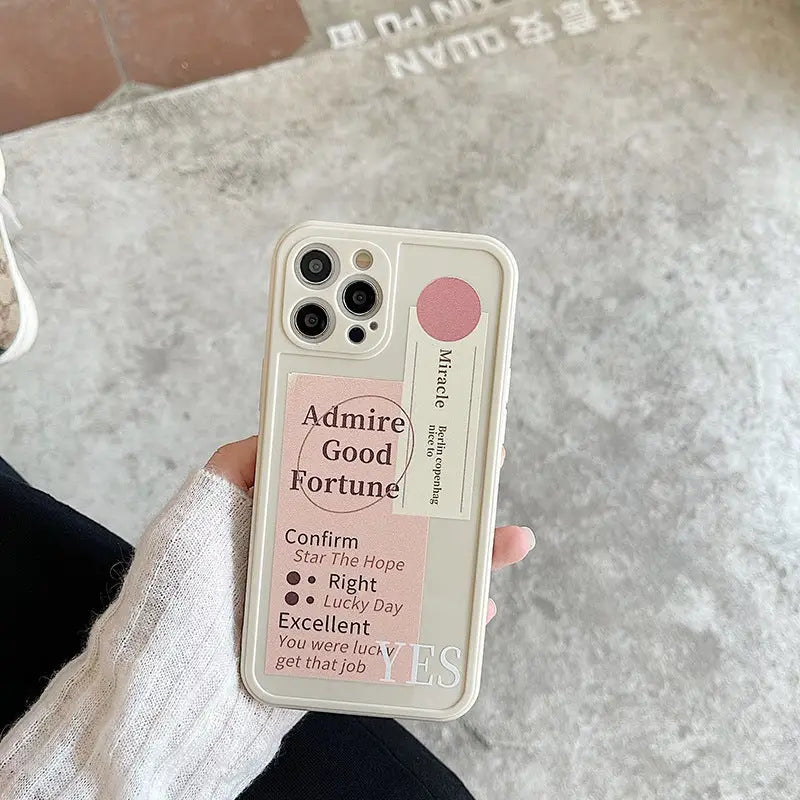 Admire Good Fortune Letters iPhone Case BP149 - iphone case