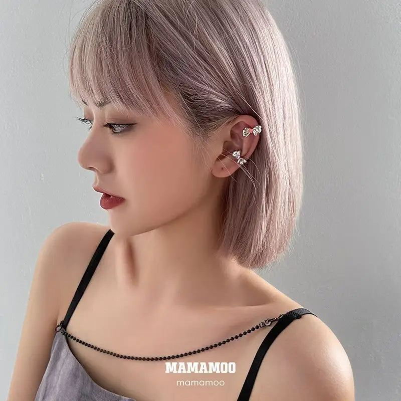 Bow Alloy Cuff Earring-1