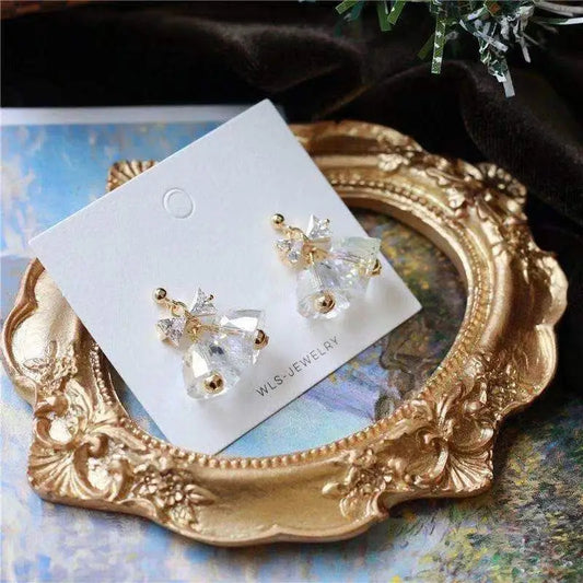 Bow Bell Alloy Earring-1