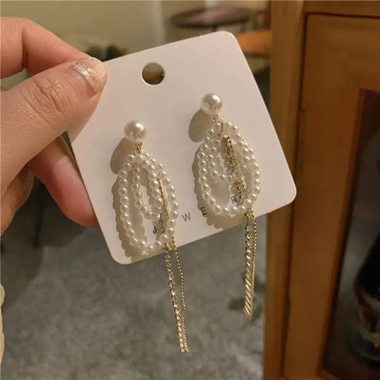 Faux Pearl Drop Earring / Clip-On Earring-1