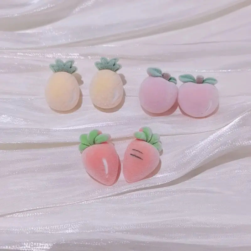 Flocking Fruit Earring (various designs)-2