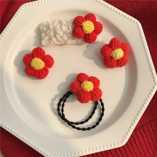Flower Hair Clip / Hair Tie / Brooch Pin-1
