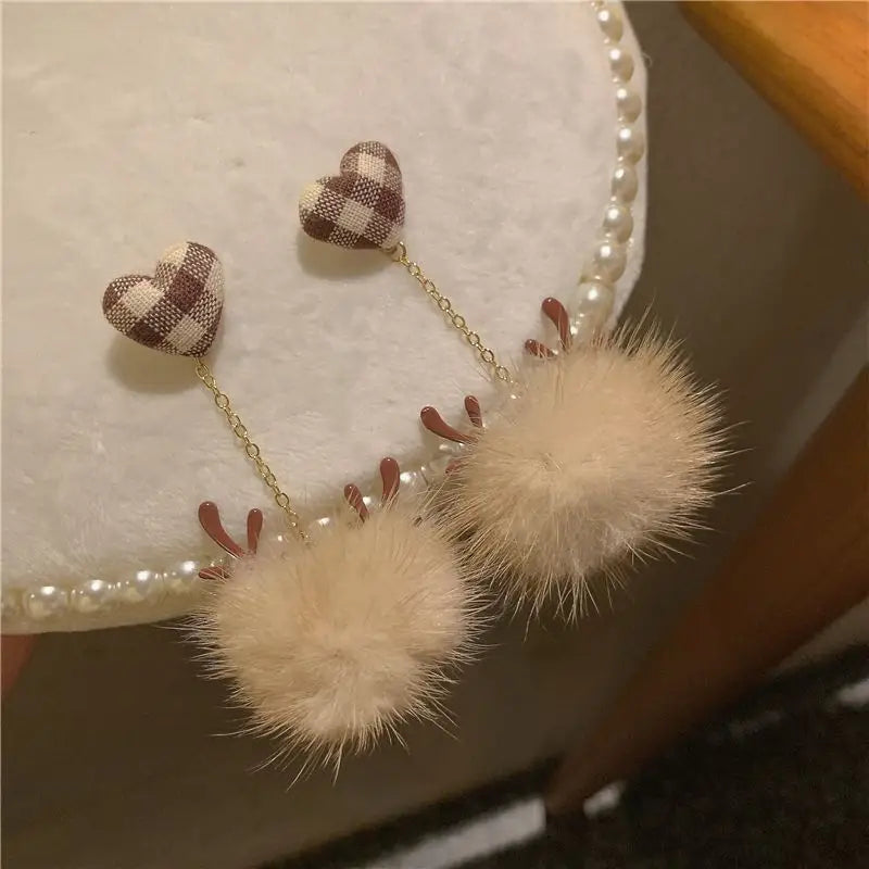 Pom Pom Drop Earring / Clip-On Earring-1