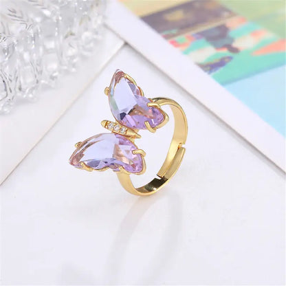 Amazing Butterfly Ring EN01 - Purple - Rings