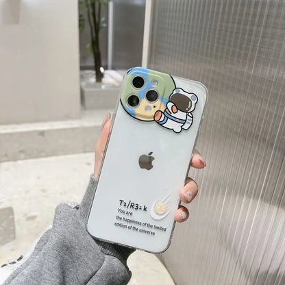 Animal Astronaut Transparent Phone Case - iPhone 12 Pro Max / 12 Pro / 12 / 12 mini / 11 Pro Max / 11 Pro / 11 / SE / XS Max / XS / XR / X / SE 2 / 8 / 8 Plus / 7 / 7 Plus-11