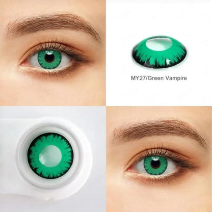 Anime Colored Contact Lenses C16647 - Green Vampire
