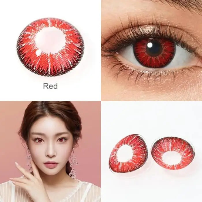 Anime Colored Contact Lenses C16647 - Red