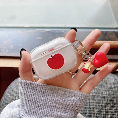 Apple With Small Heart Airpods Case BI021 - airpod case