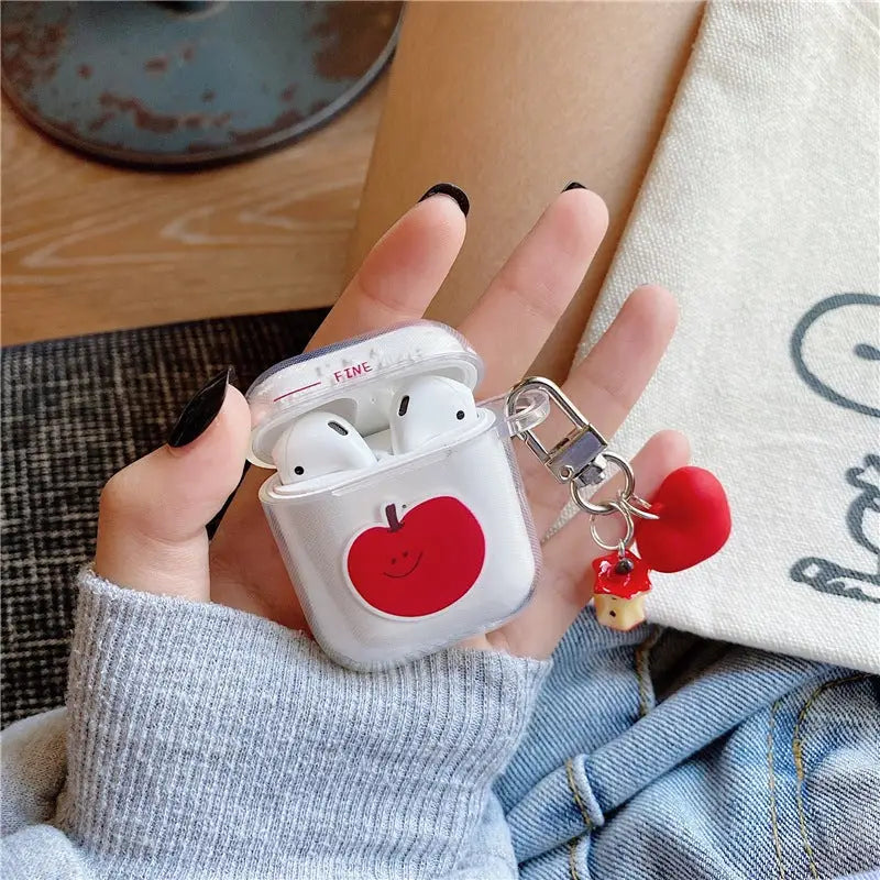 Apple With Small Heart Airpods Case BI021 - airpod case