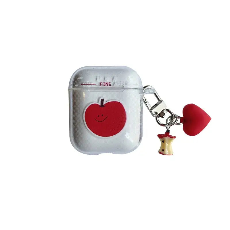 Apple With Small Heart Airpods Case BI021 - airpod case