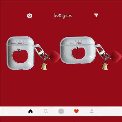 Apple With Small Heart Airpods Case BI021 - airpod case