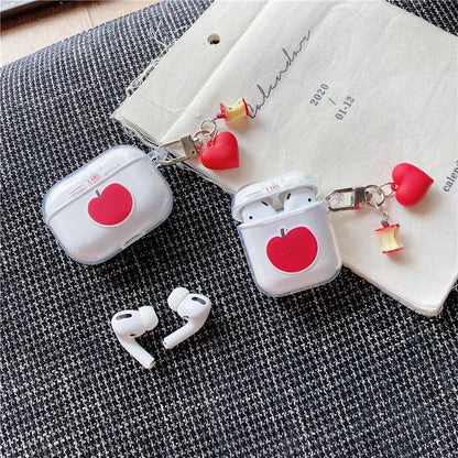 Apple With Small Heart Airpods Case BI021 - airpod case