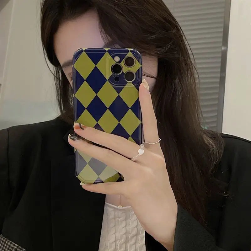 Argyle Phone Case - iPhone 12 Pro Max / 12 Pro / 12 / 11 Pro Max / 11 Pro / 11 / XS Max / XS / XR / X / 8 Plus / 7 Plus-6