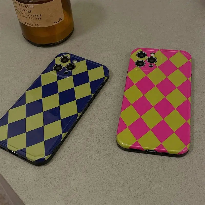 Argyle Phone Case - iPhone 12 Pro Max / 12 Pro / 12 / 11 Pro Max / 11 Pro / 11 / XS Max / XS / XR / X / 8 Plus / 7 Plus-2
