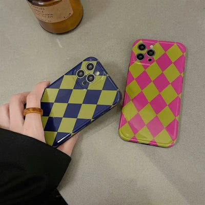 Argyle Phone Case - iPhone 12 Pro Max / 12 Pro / 12 / 11 Pro Max / 11 Pro / 11 / XS Max / XS / XR / X / 8 Plus / 7 Plus-7