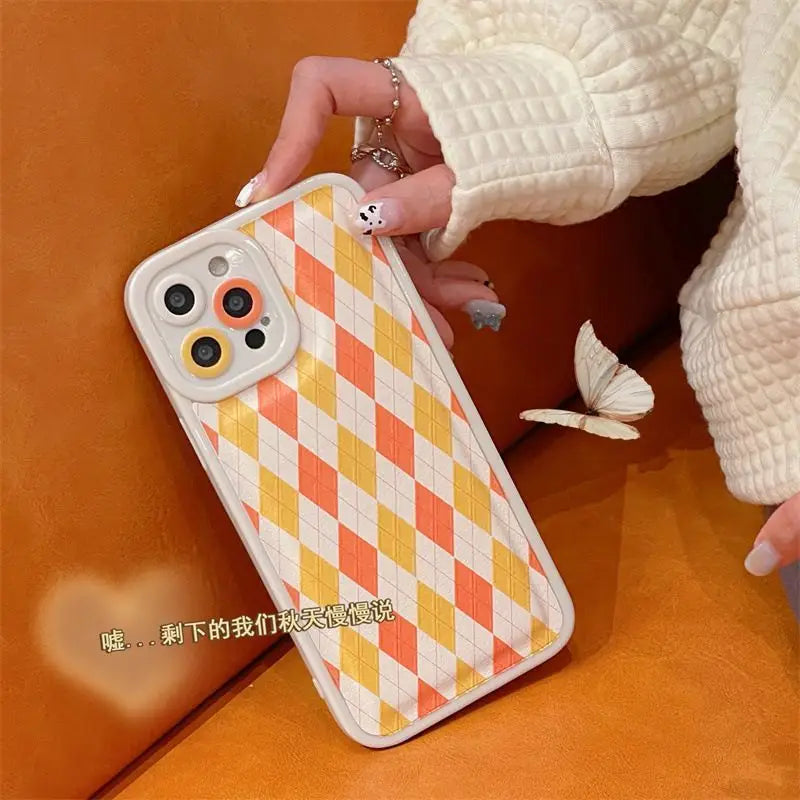 Argyle Phone Case - iPhone 13 Pro Max / 13 Pro / 13 / 12 Pro Max / 12 Pro / 12 / 11 Pro Max / 11 Pro / 11 / XS Max / XR / XS / X / 8 Plus / 7 Plus-8