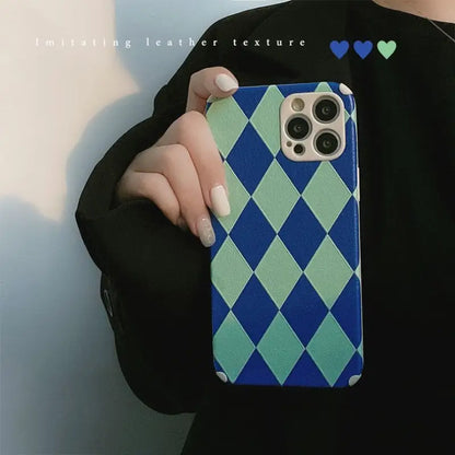 Argyle Phone Case - iPhone 13 Pro Max / 13 Pro / 13 / 13 mini / 12 Pro Max / 12 Pro / 12 / 12 mini / 11 Pro Max / 11 Pro / 11 / SE / XS Max / XS / XR / X / SE 2 / 8 / 8 Plus / 7 / 7 Plus-5