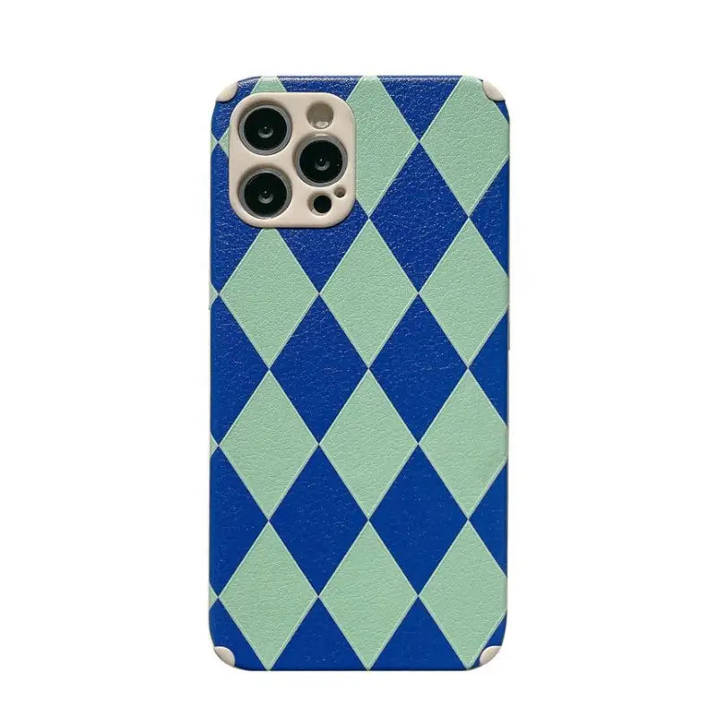 Argyle Phone Case - iPhone 13 Pro Max / 13 Pro / 13 / 13 mini / 12 Pro Max / 12 Pro / 12 / 12 mini / 11 Pro Max / 11 Pro / 11 / SE / XS Max / XS / XR / X / SE 2 / 8 / 8 Plus / 7 / 7 Plus-4