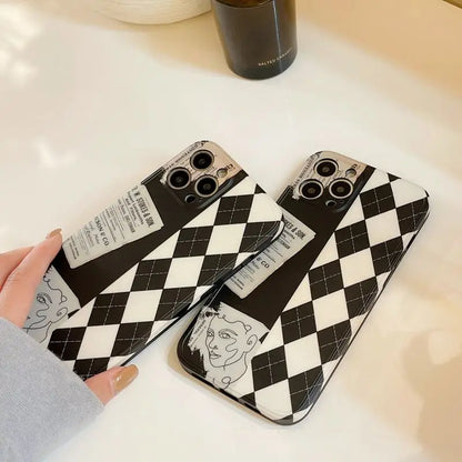 Argyle Phone Case - iPhone 7 Plus / 8 Plus / X / XR / XS / XS Max / 11 / 11 Pro / 11 Pro Max / 12 / 12 Pro / 12 Pro Max / 13 / 13 Pro / 13 Pro Max-4