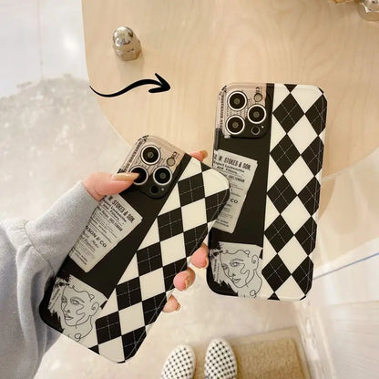 Argyle Phone Case - iPhone 7 Plus / 8 Plus / X / XR / XS / XS Max / 11 / 11 Pro / 11 Pro Max / 12 / 12 Pro / 12 Pro Max / 13 / 13 Pro / 13 Pro Max-5