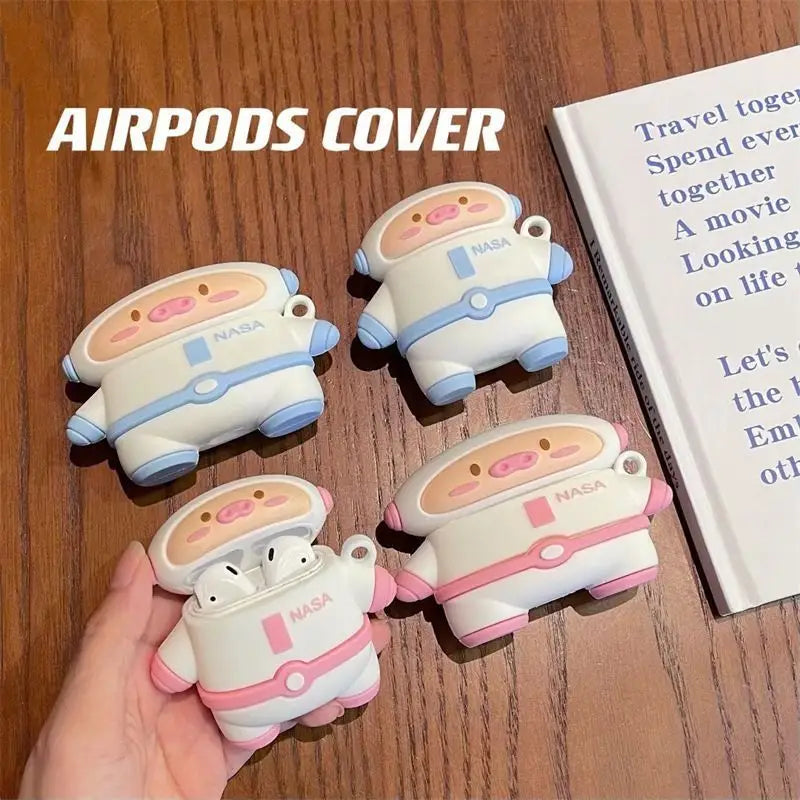 Astronaut Pig AirPods Case Protection Cover-4