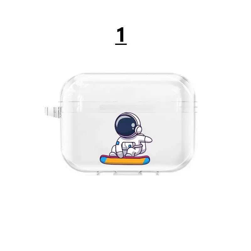 Astronaut Print AirPods Earphone Case Skin + Astronaut Charms-2