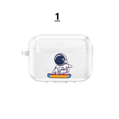 Astronaut Print AirPods Earphone Case Skin + Astronaut Charms-2