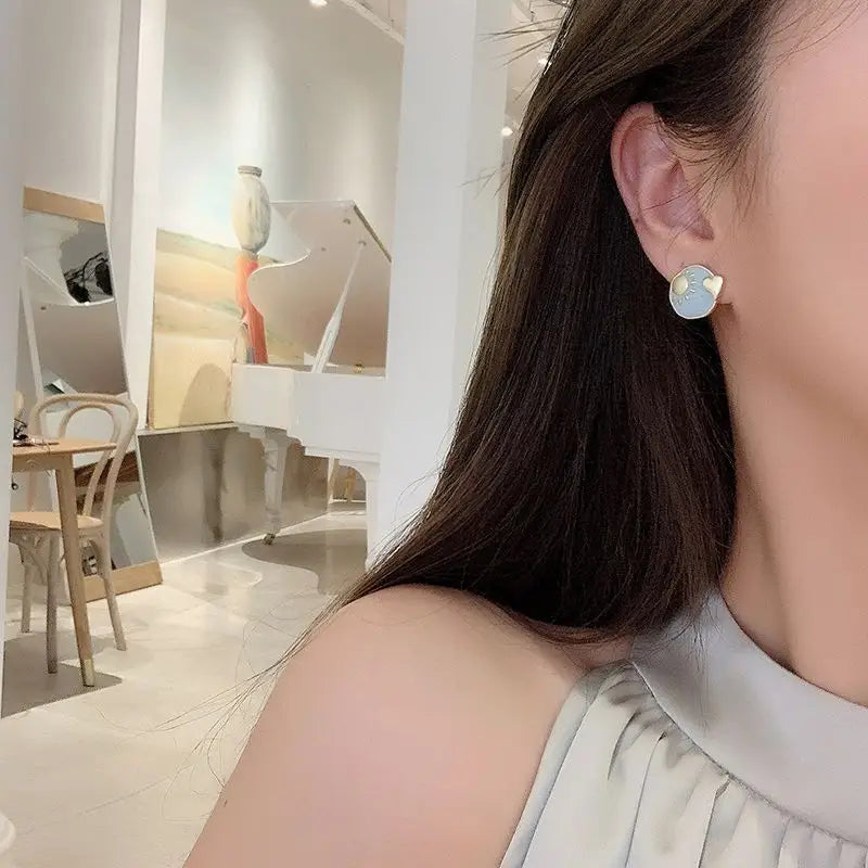 Asymmetrical Stud Earring / Clip-On Earring - Fancy Earrings