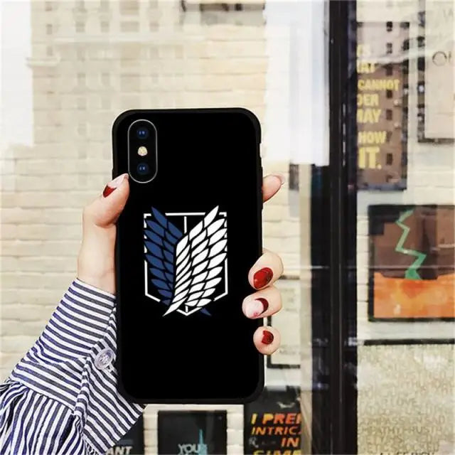 Attack On Titan Black Crest iPhone & Samsung Case - Phone 