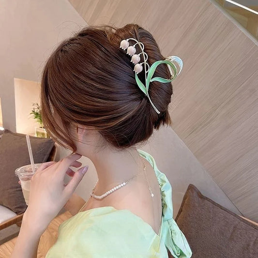 Lily of The Valley Mental Flower Hair Clip MK18668