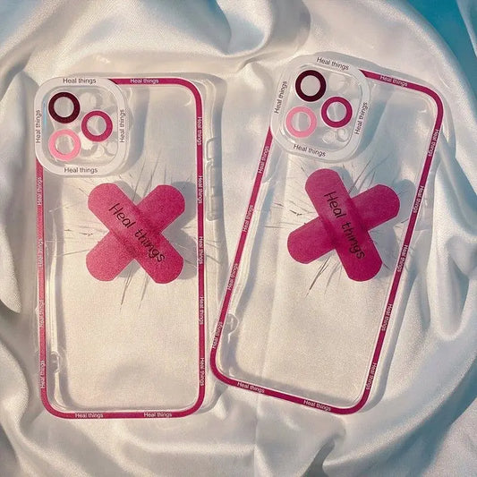 Bandage Print Transparent Phone Case - iPhone 12 Pro Max / 
