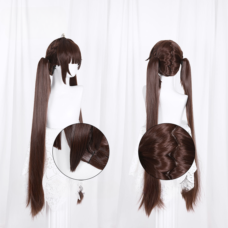 Honkai Star Rail Sushang Brown Twin Tails Cosplay Wig ON798 KawaiiMoriStore