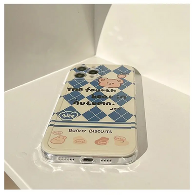 Bear Argyle Phone Case - iPhone 13 Pro Max / 13 Pro / 13 / 13 mini / 12 Pro Max / 12 Pro / 12 / 12 mini / 11 Pro Max / 11 Pro / 11 / SE / XS Max / XS / XR / X / SE 2 / 8 / 8 Plus / 7 / 7 Plus-9