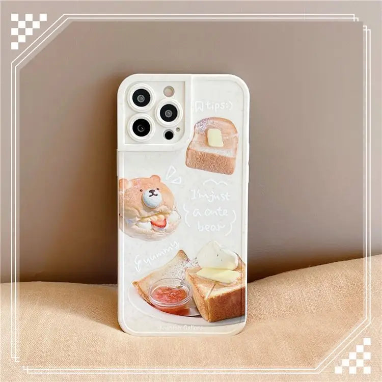 Bear Bread Phone Case - iPhone 7 / 7 Plus / 8 / 8 Plus / X/ 
