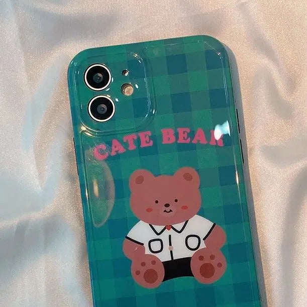 Bear Check Phone Case - iPhone 13 Pro Max / 13 Pro / 13 / 13