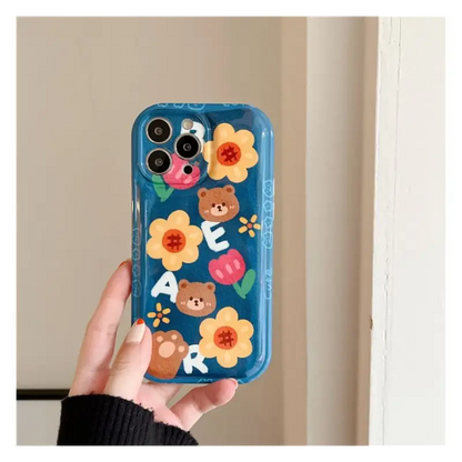 Bear Flower Phone Case - iPhone 13 Pro Max / 13 Pro / 13 / 