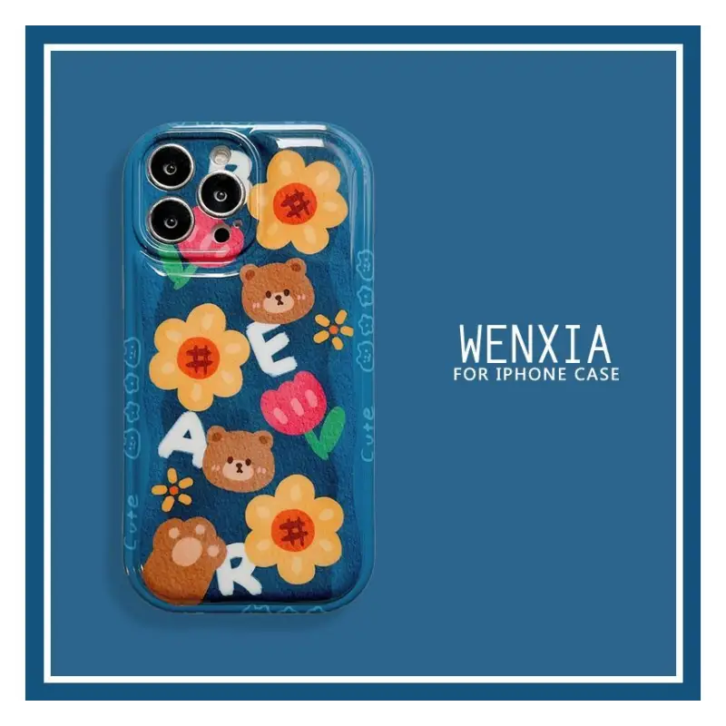 Bear Flower Phone Case - iPhone 13 Pro Max / 13 Pro / 13 / 