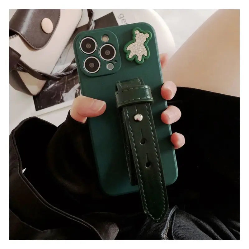 Bear Hand Strap Phone Case - Samsung-11