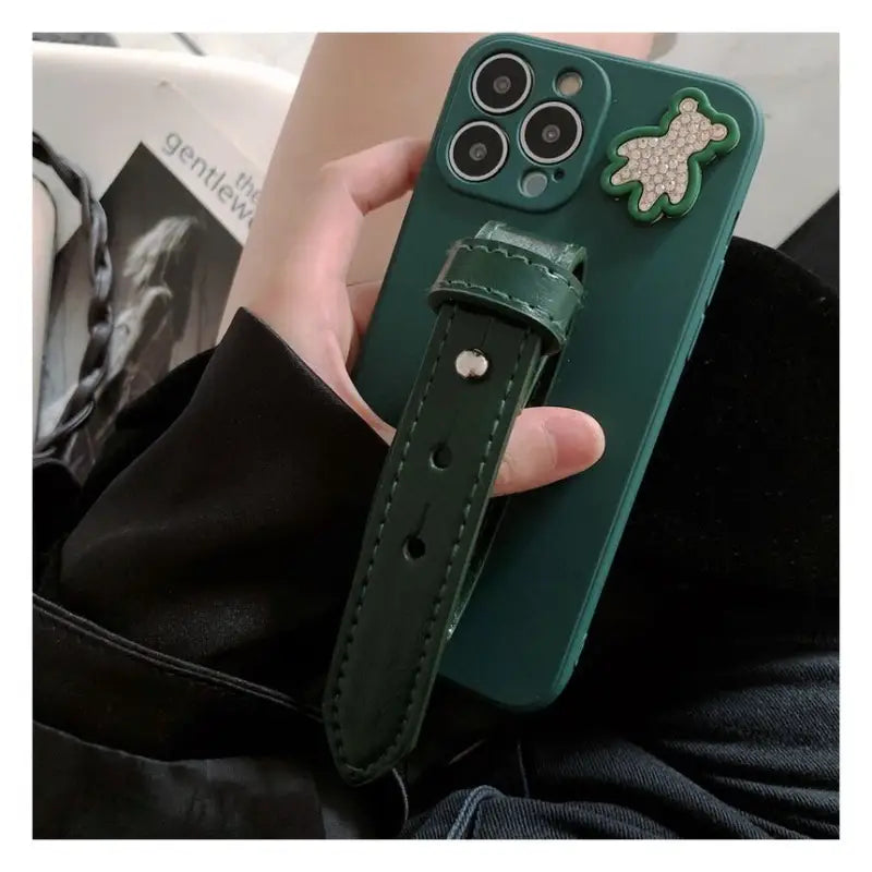 Bear Hand Strap Phone Case - Samsung-12
