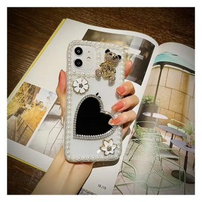 Bear Heart Mirrored Phone Case - iPhone 13 Pro Max / 13 Pro 