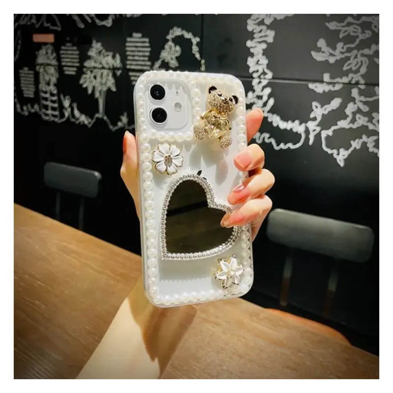 Bear Heart Mirrored Phone Case - iPhone 13 Pro Max / 13 Pro 