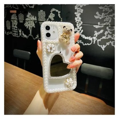 Bear Heart Mirrored Phone Case - iPhone 13 Pro Max / 13 Pro 