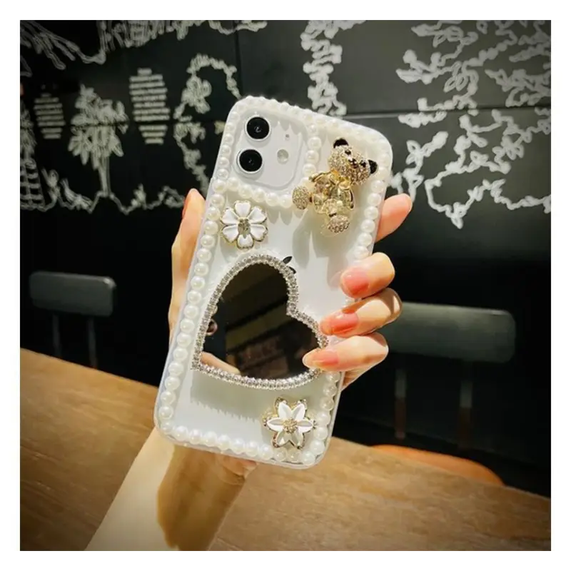 Bear Heart Mirrored Phone Case - iPhone 13 Pro Max / 13 Pro 