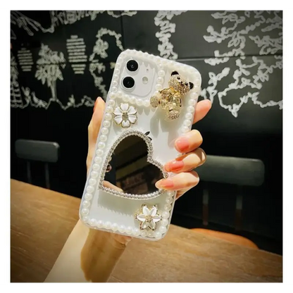 Bear Heart Mirrored Phone Case - iPhone 13 Pro Max / 13 Pro 